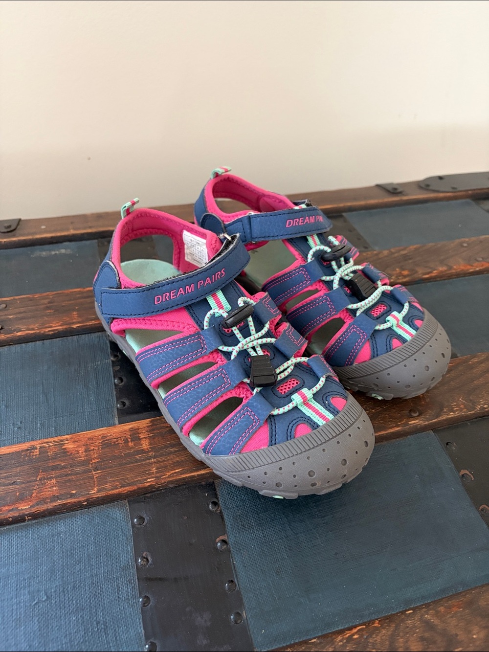 Dream Pairs Kids' Navy & Pink Sport Sandals